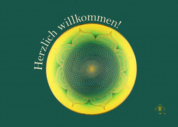 Teppich Harmonie im Ganzen® Torus "Herzlich Willkommen" verfügbare Größe 70x50cm