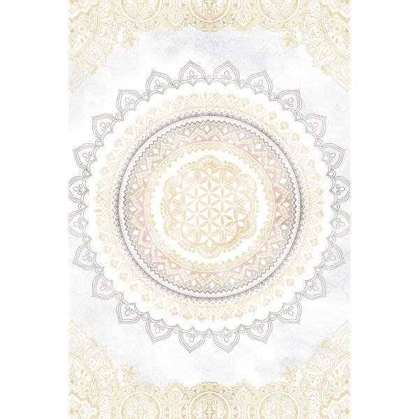 Blume des Lebens Bettwäsche Bio Soulshine (Spirit of OM) white/indian mit mikrofeiner Rosenquarz