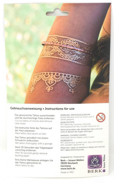 Metall Tattoos Blume des Lebens