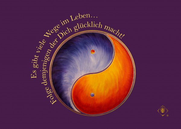 Teppich Harmonie im Ganzen® Yin Yang "Viele Wege" verfügbare Größen 70x50cm und 140x90cm