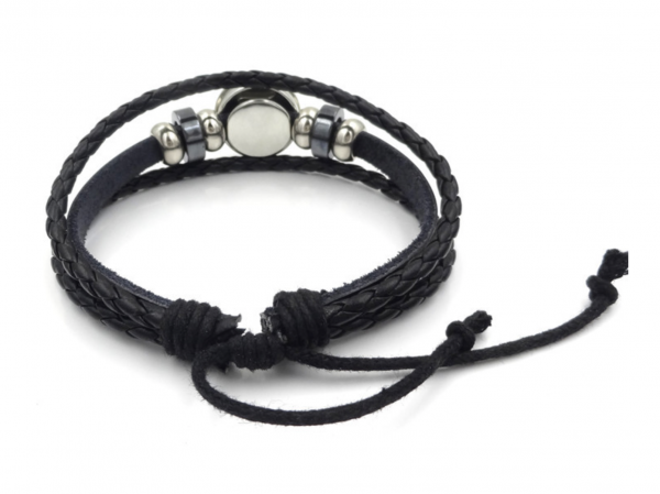 Leder Armband Sternzeichen - leuchtet im dunkeln - 12 Sternzeichen verfügbar