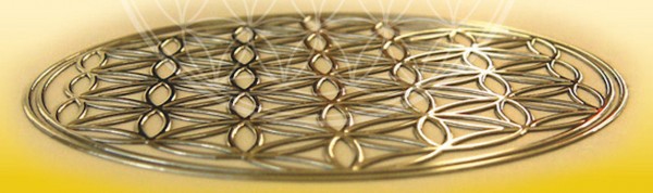 EnerChrom 3D Blume des Lebens Aufkleber GOLD erhältlich in Größe 3cm und 5cm